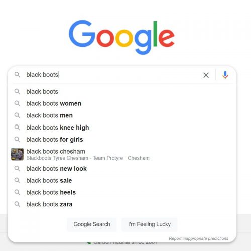 google suggest keywords example